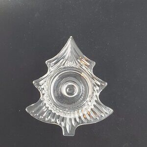 Vintage Mikasa Evergreen Tealight Candleholder Crystal Clear Cut Glass NEW